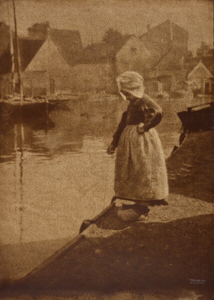 Heinrich Kühn, Dutch Girl in Landscape