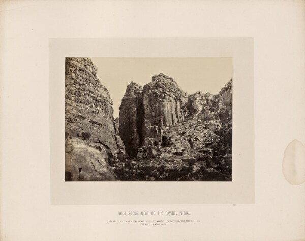 Francis Frith, Bold Rocks, West of the Ravine, Petra