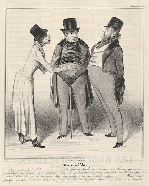 Honoré Daumier, Un Candidat, plate 48 from "Caricaturana"