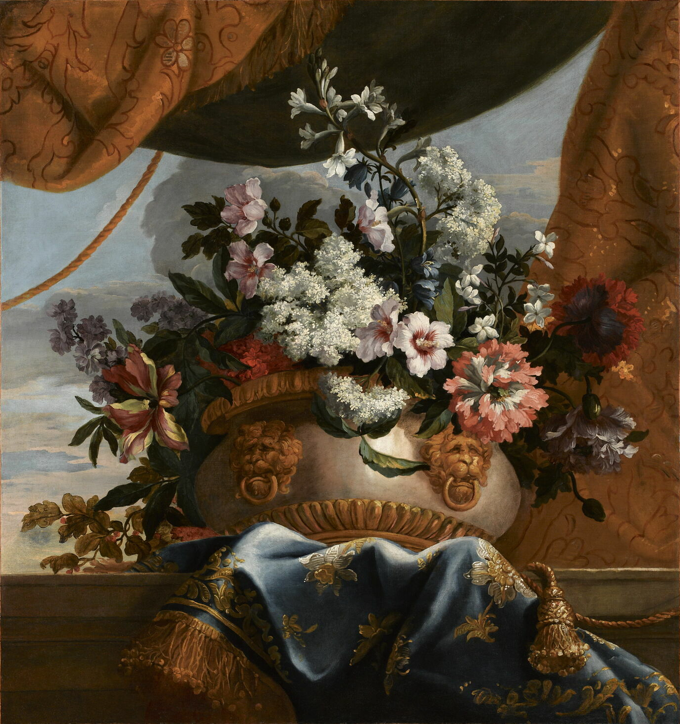 Jean-Baptiste Monnoyer, Porcelain vase with flowers