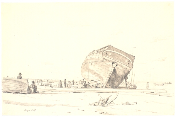 Martinus Rørbye, Et skib under kalfatring