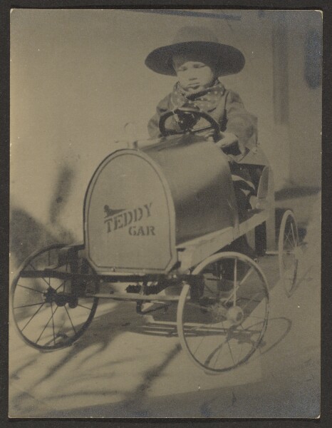Louis Fleckenstein, [Little Boy Seated in Teddy Car]