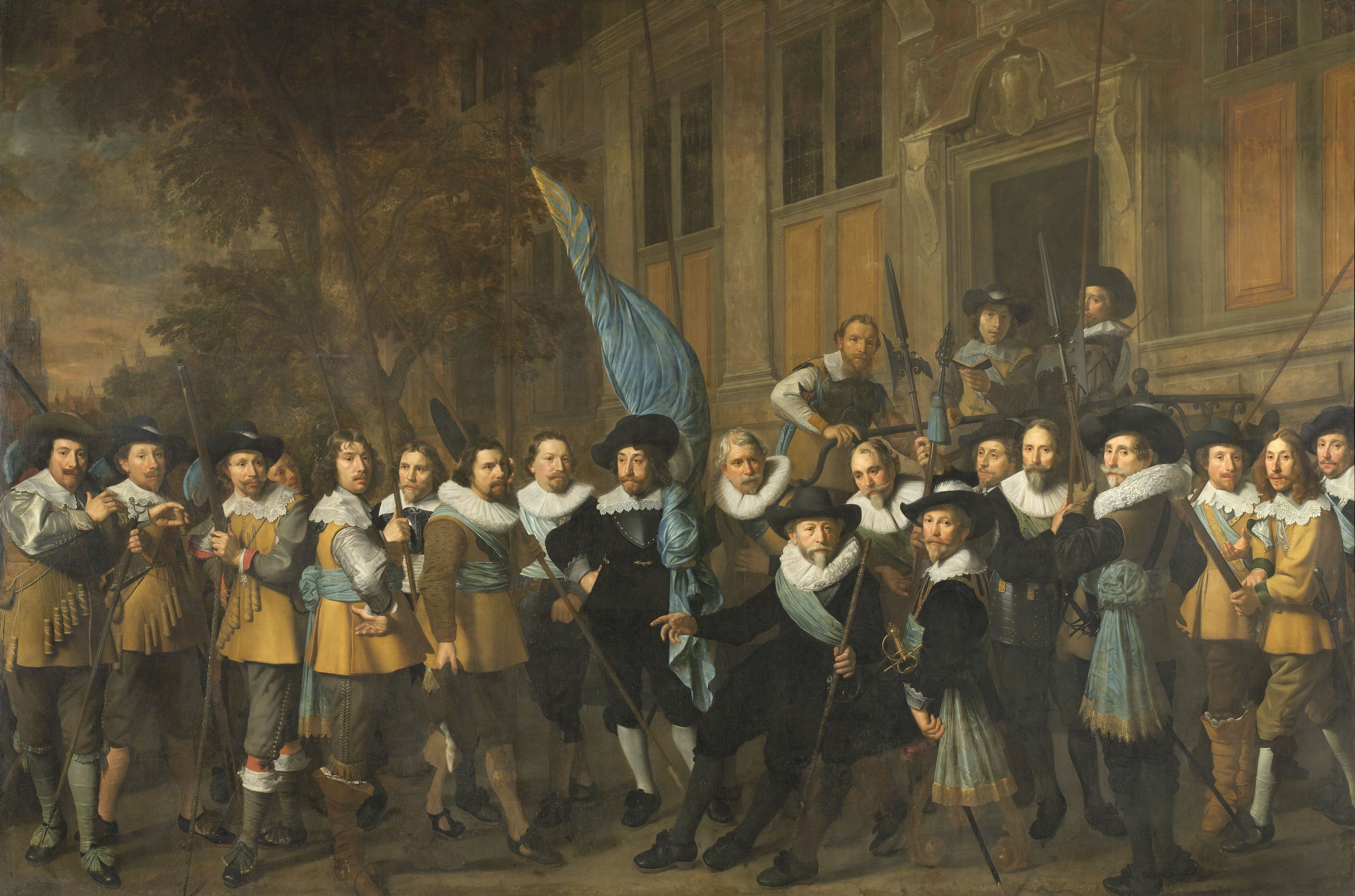 Nicolaes Eliaszoon Pickenoy, Officers and other civic guardsmen of the IVth District of Amsterdam, under the command of Captain Jan Claesz van Vlooswijck and Lieutenant Gerrit Hudde