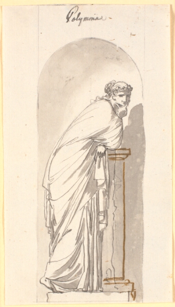 Nicolai Abildgaard, Polyhymnia, hymnedigtningens muse, som statue i en niche
