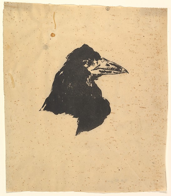 Edouard Manet, Design for the poster and cover for "The Raven" by Edgar Allan Poe