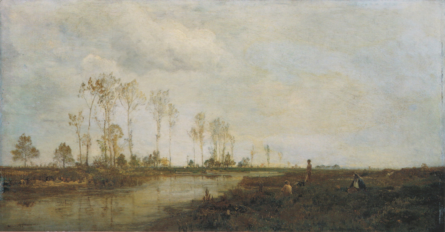 Emil Jakob Schindler, On the Thaya near Lundenburg (Břeclav) I