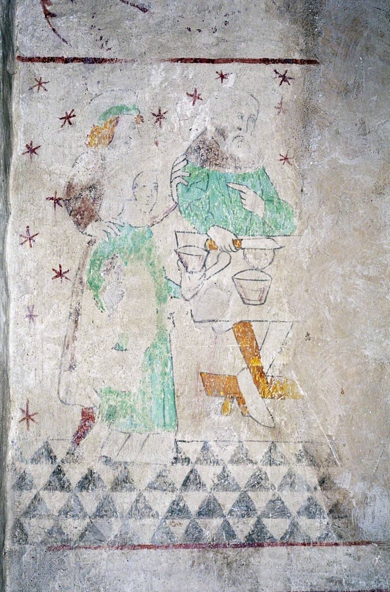 Tommy Arvidson, Kalkmålning av Johannes Iwan från 1400-talets mitt, Vendels kyrka, Uppland 1994