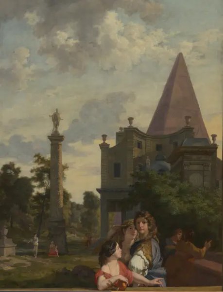 Gerard de Lairesse, Italian Landscape with three Women in the foreground