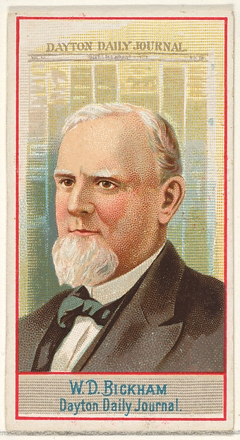 Allen & Ginter, W.D. Bickham, Dayton Daily Journal, from the American Editors series (N1) for Allen & Ginter Cigarettes Brands