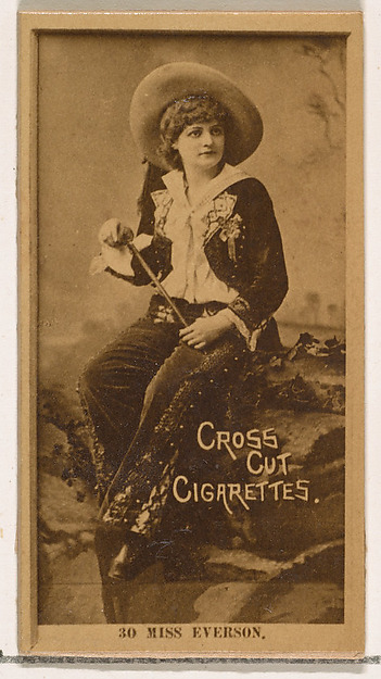 W. Duke, Sons & Co., Card Number 30, Miss Everson, from the Actors and Actresses series (N145-2) issued by Duke Sons & Co. to promote Cross Cut Cigarettes