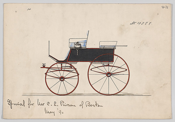 Brewster & Co., Design for 4 seat Phaeton, no top, no. 4088