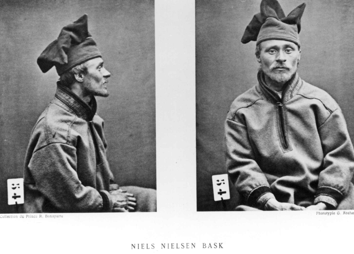 G. Roche, Roland Bonaparte sin samling. Portrett av Niels Nielsen Bask. Inngår i Bonapartes sameportretter som nr. 54. Bonaparte