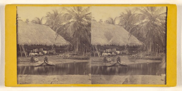 Timothy H. O'Sullivan, [Rear view of an Indian house at Sassardi, Isthmus of Darien, Darien Expedition]