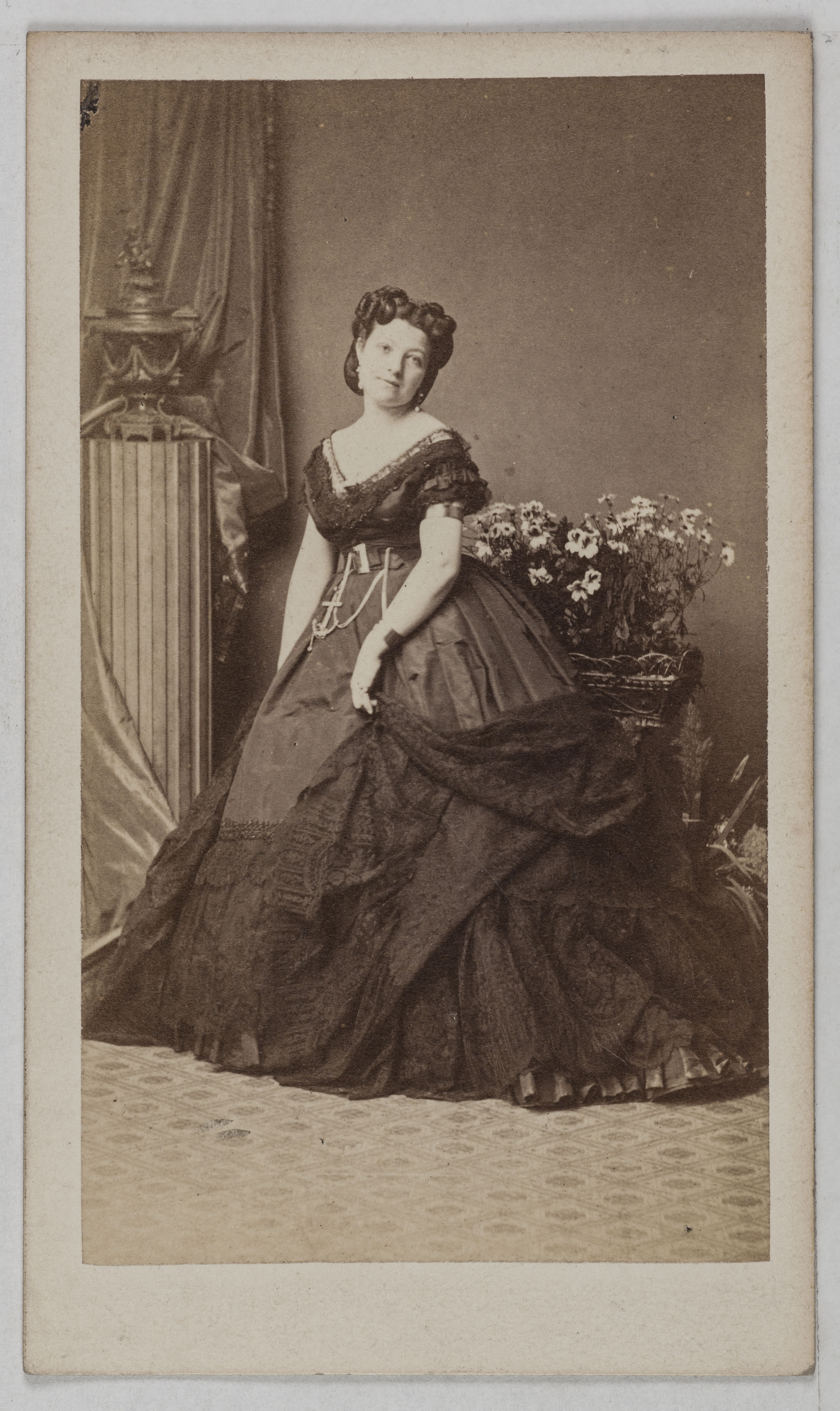 Ulric Grob, Portrait d'Emilie Keller ( -1889), (actrice aux théâtres des Variétés et du Palais-Royal)