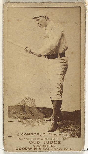 Goodwin & Company, Jack "Peach Pie" O'Connor, Catcher, Cincinnati, from the Old Judge series (N172) for Old Judge Cigarettes