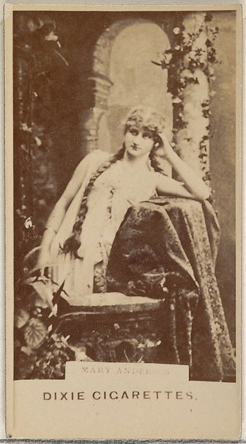 Allen & Ginter, Mary Anderson, from the Actors and Actresses series (N45, Type 7) for Dixie Cigarettes