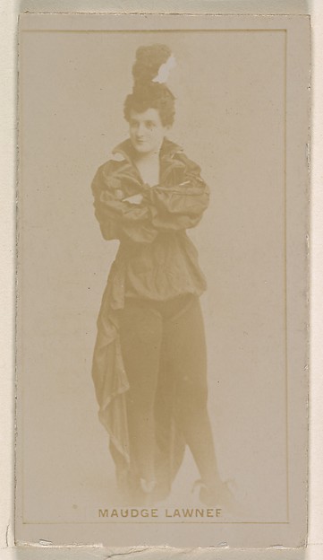 Kinney Brothers Tobacco Company, Madge Lawner, from the Actresses series (N245) issued by Kinney Brothers to promote Sweet Caporal Cigarettes