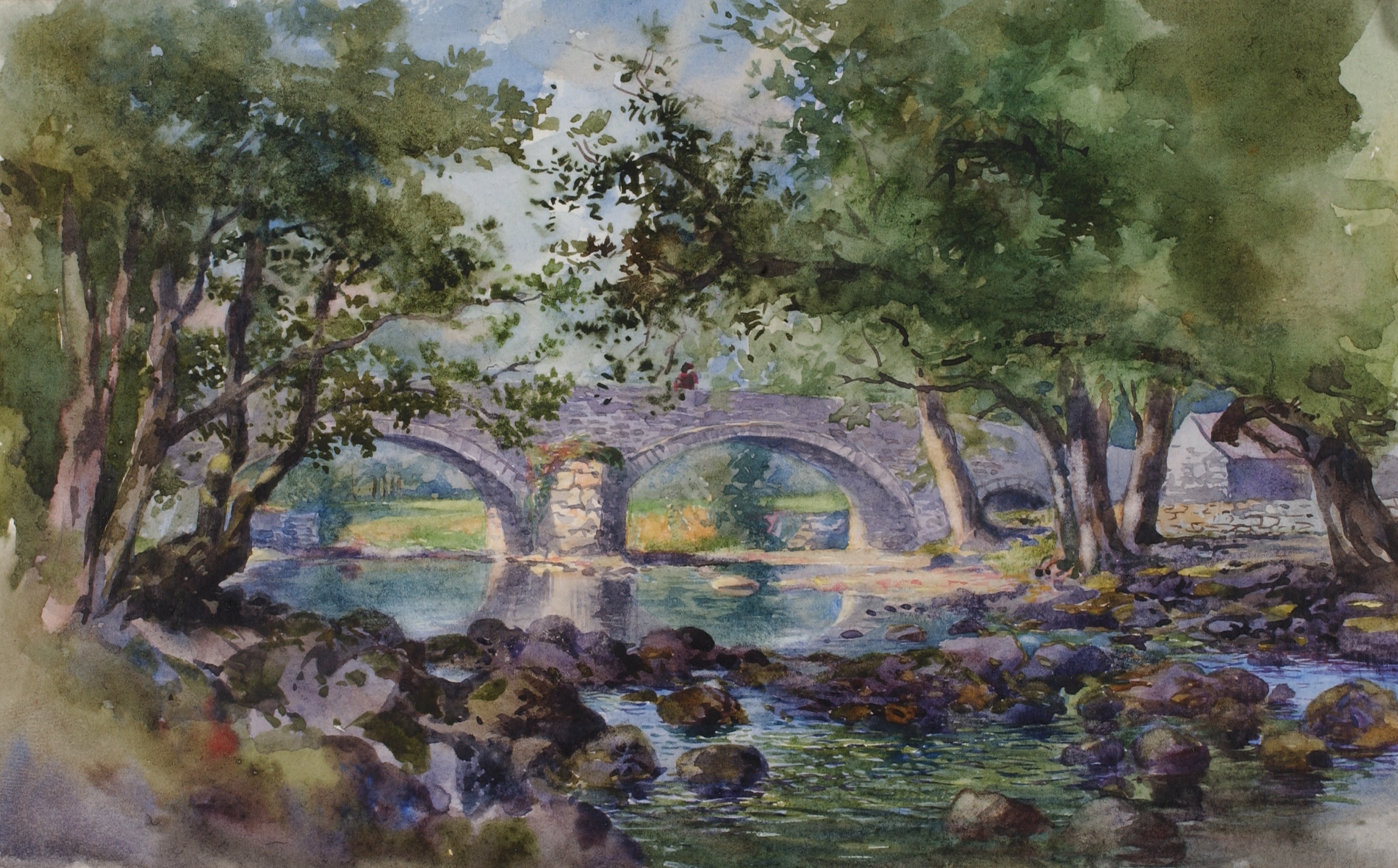 George Elbert Burr, Old Bridge near Bettws-y-Coed, North Wales