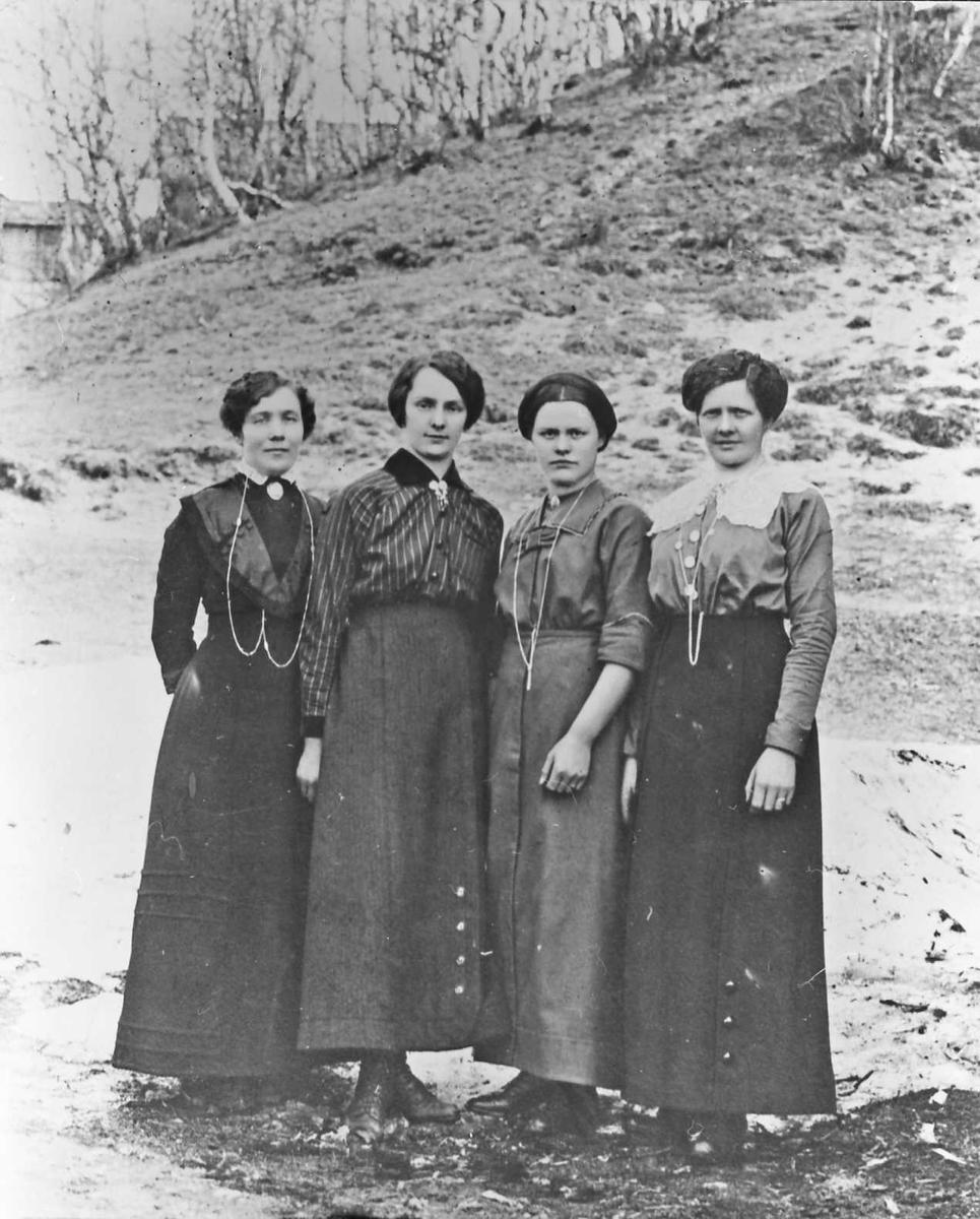 Ukjent, Oline Thorsheim, Ragna Langodden, Anna Hårdnes, Marit Øimoen, Aursjøbekken.
