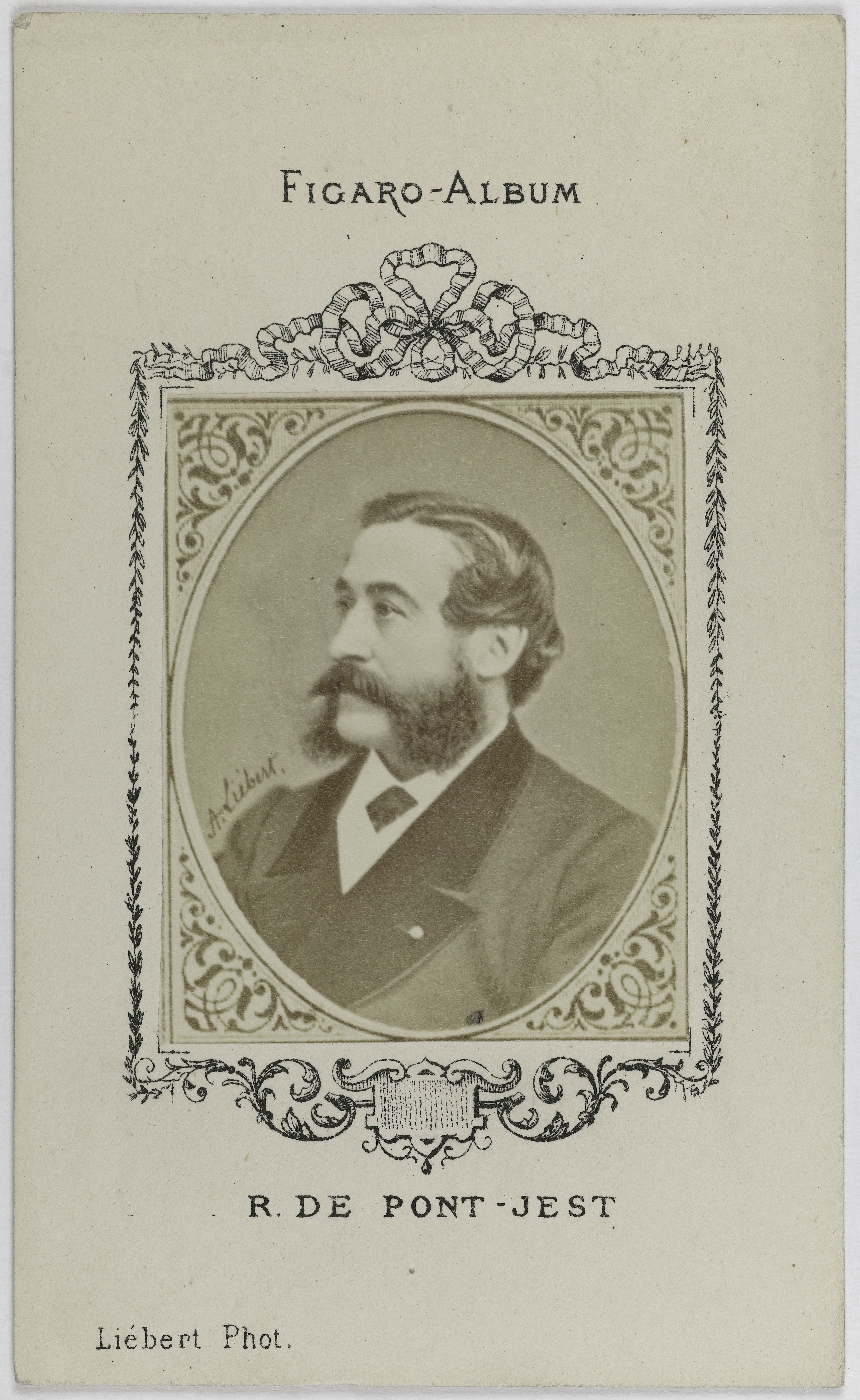 Alphonse Liébert, Portrait de René de Pont-Jest, (René Delmas, dit), (1830-1904), (littérateur)