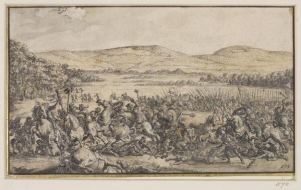 Unknown, A Battle Scene with Roman Soldiers in a Landscape