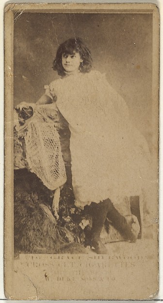W. Duke, Sons & Co., Grace Sherwood, from the Actors and Actresses series (N145-3) issued by Duke Sons & Co. to promote Cross Cut Cigarettes