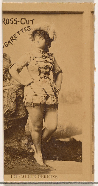 W. Duke, Sons & Co., Card Number 131, Carrie Perkins, from the Actors and Actresses series (N145-2) issued by Duke Sons & Co. to promote Cross Cut Cigarettes