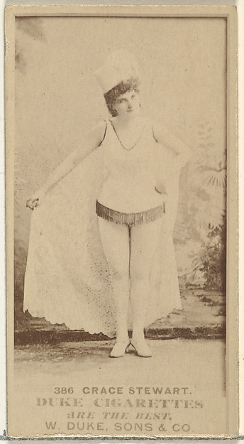 W. Duke, Sons & Co., Card Number 386, Grace Stewart, from the Actors and Actresses series (N145-7) issued by Duke Sons & Co. to promote Duke Cigarettes