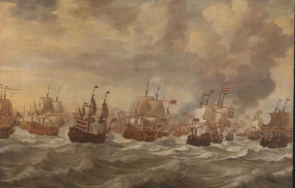 Willem van de Velde (I), Episode from the Four Days' Naval Battle (11-14 June 1666)