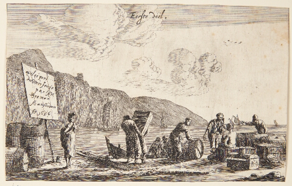 Reinier Zeeman, Søfolk på en kaj. Titelblad til "Forskellige havne".