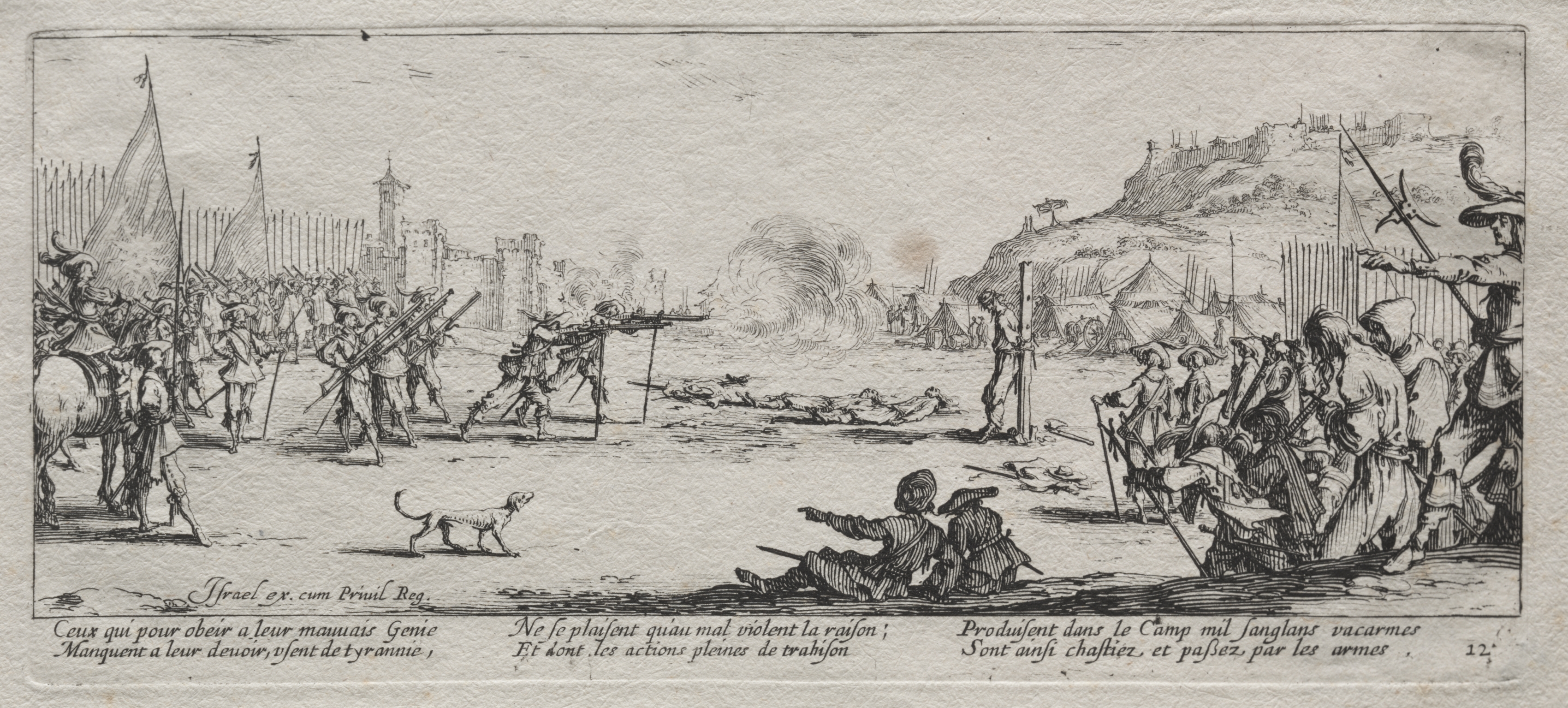 Jacques Callot, The Large Miseries of War:  The Firing Squad