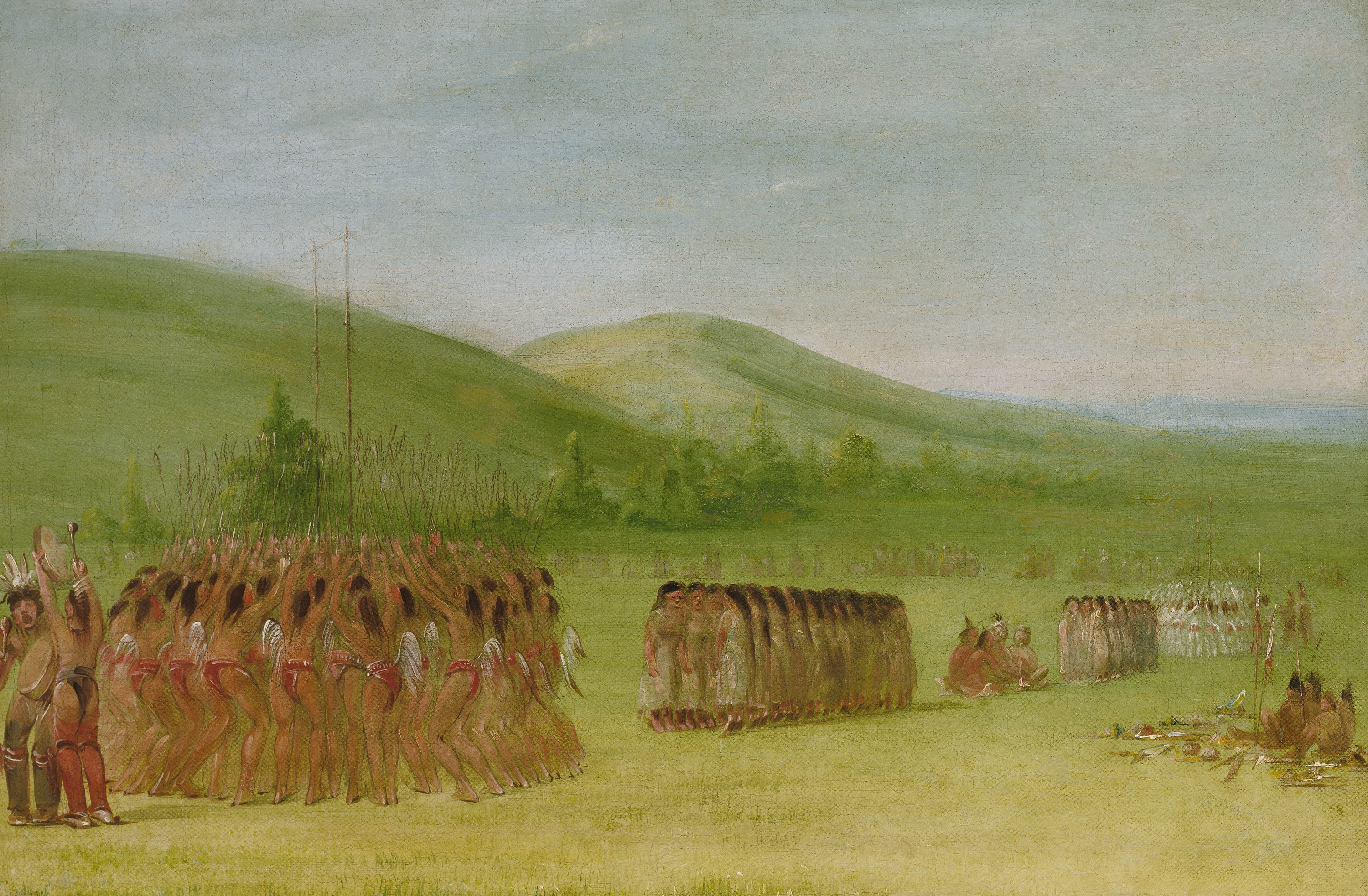 George Catlin, Ball-play Dance, Choctaw