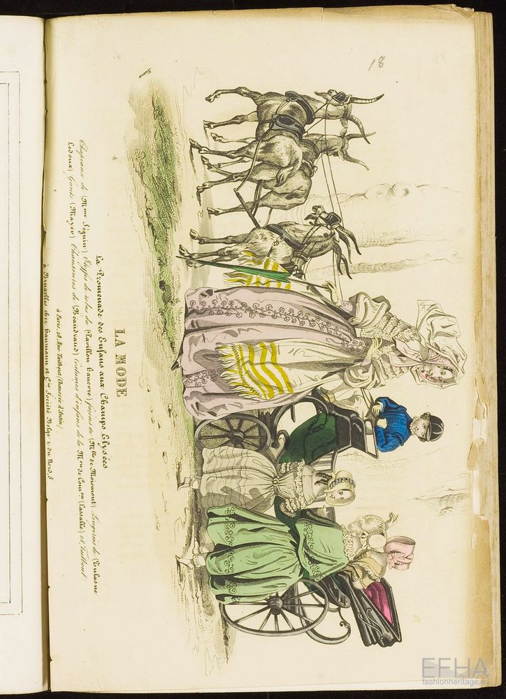 Unknown artist, Modeprent (in kleur) uit 'La mode : album des salons' 1842-01-06