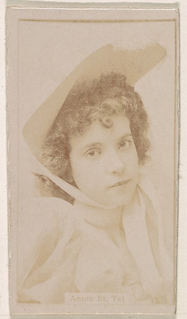Kinney Brothers Tobacco Company, Annie St. Tel, from the Actresses series (N245) issued by Kinney Brothers to promote Sweet Caporal Cigarettes