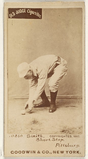 Goodwin & Company, Charles Marv "Pop" Smith, Shortstop, Pittsburgh, from the Old Judge series (N172) for Old Judge Cigarettes