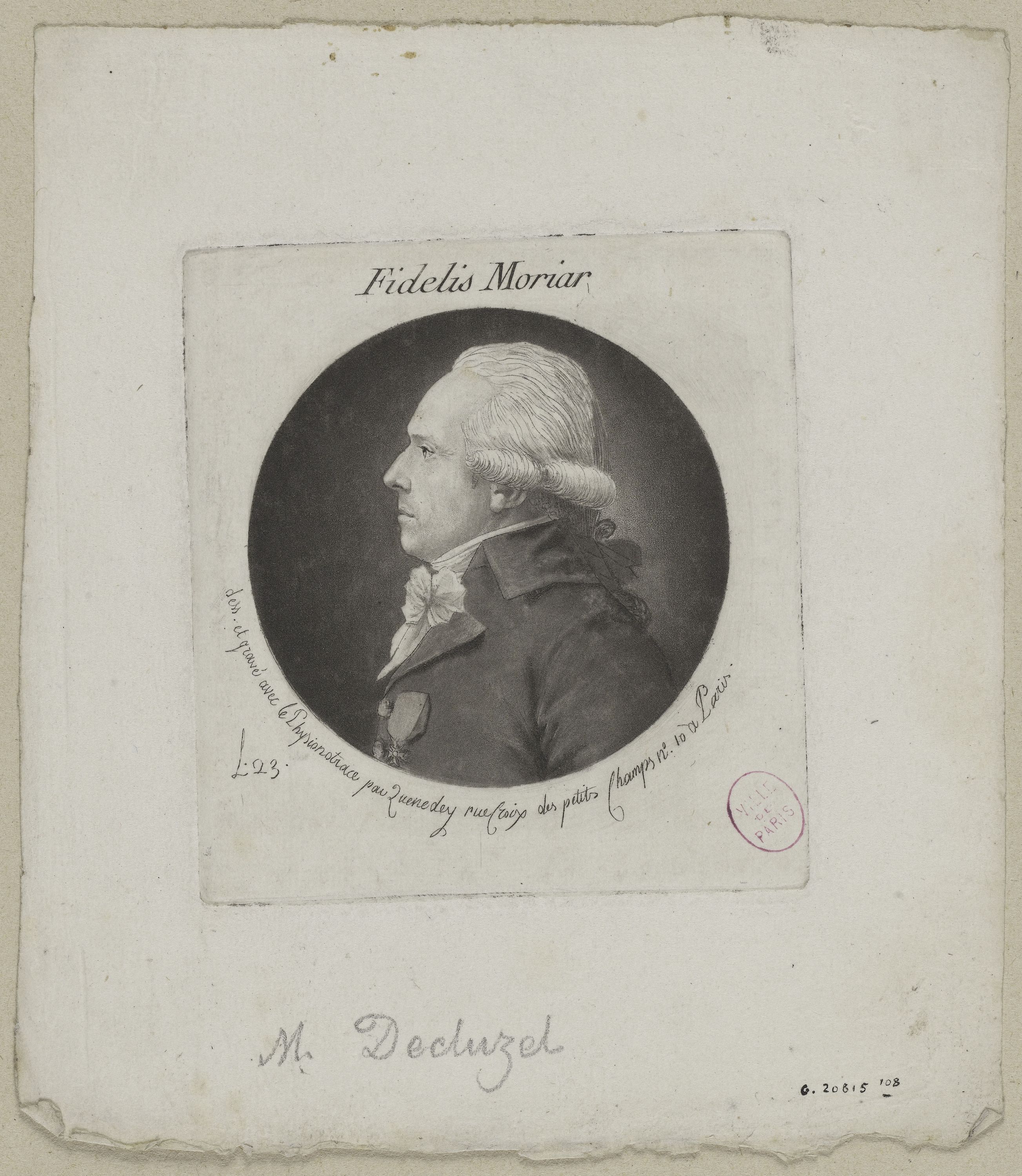Edmé Quenedey, Portrait de Monsieur Decluzel