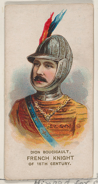 W. Duke, Sons & Co., Dion Boucicault as a French Knight of the 18th Century, from the set Actors and Actresses, First Series (N70) for Duke brand cigarettes