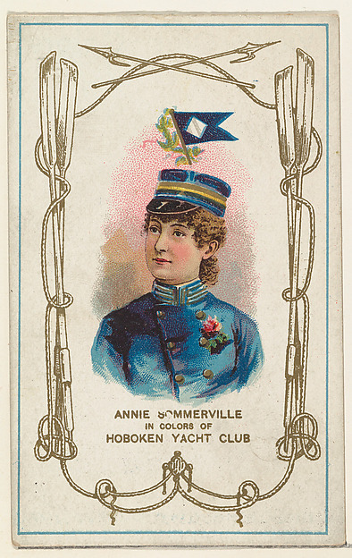 W. Duke, Sons & Co., Annie Sommerville in Colors of Hoboken Yacht Club, from the Yacht Colors of the World series (N140) issued by Duke Sons & Co. to promote Honest Long Cut Tobacco