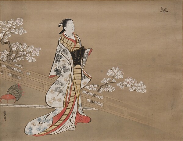 Kawamata Tsuneyuki, Parody of Murasaki, from "Lavender" (Wakamurasaki), chapter 5 of the Tale of Genji