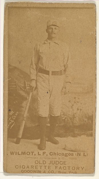 Goodwin & Company, Wilmot, Left Field, Chicago, from the Old Judge series (N172) for Old Judge Cigarettes