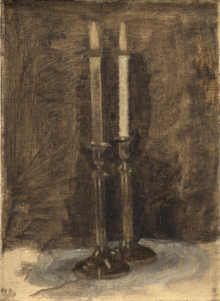 Vilhelm Hammershøi, To lys på et bord
