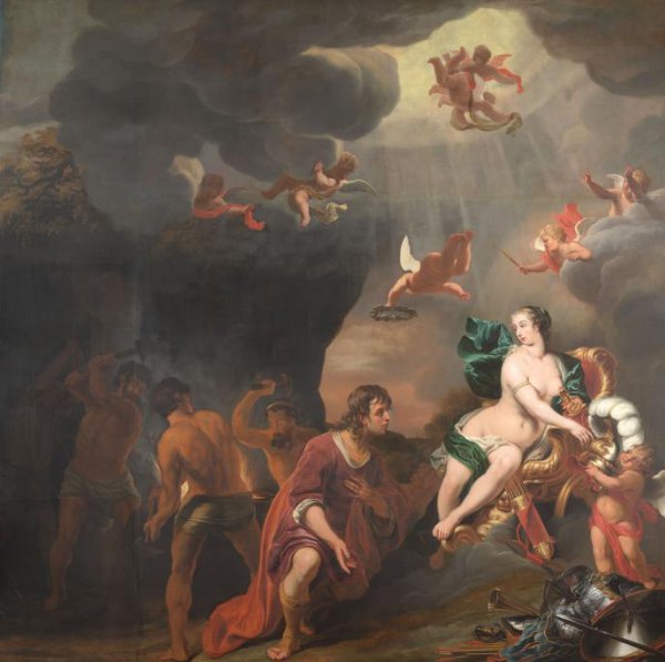 Ferdinand Bol, Aeneas Receiving a New Set of Armour from Venus