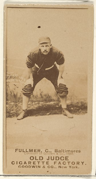 Goodwin & Company, Fullmer, Catcher, Baltimore Orioles, from the Old Judge series (N172) for Old Judge Cigarettes