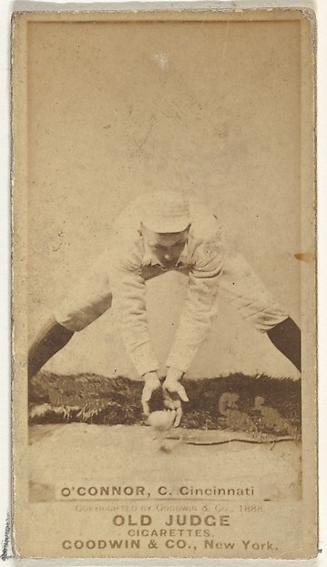 Goodwin & Company, Jack "Peach Pie" O'Connor, Catcher, Cincinnati, from the Old Judge series (N172) for Old Judge Cigarettes