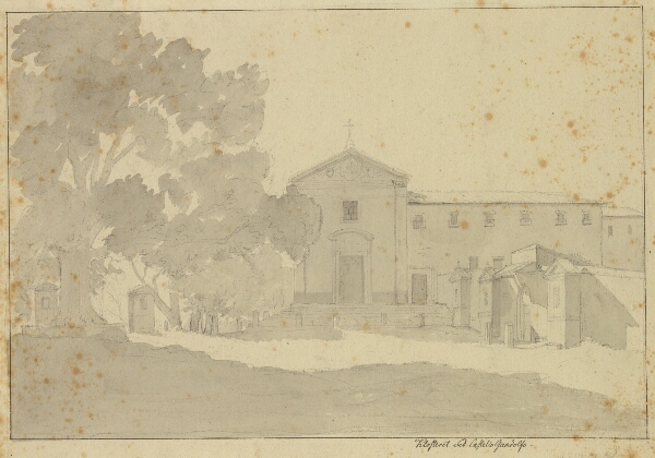 C.W. Eckersberg, Capucinerklosteret ved Castel Gandolfo sydøst for Rom.