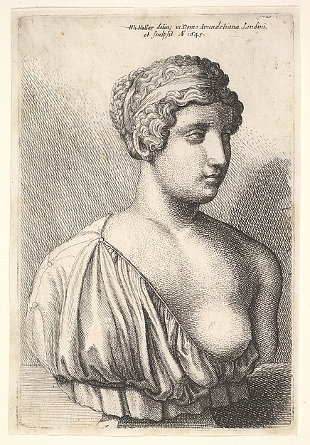 Wenceslaus Hollar, Antique bust of a woman