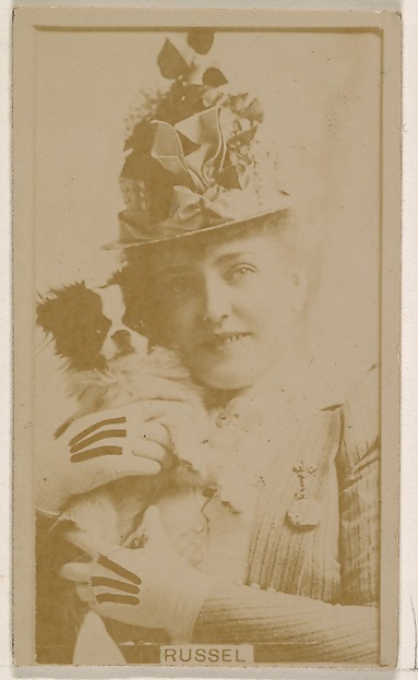 Kinney Brothers Tobacco Company, Miss Russel, from the Actresses series (N245) issued by Kinney Brothers to promote Sweet Caporal Cigarettes