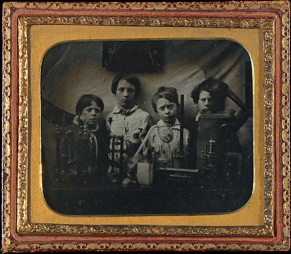 Unknown, Boys Behind a Science Experiment