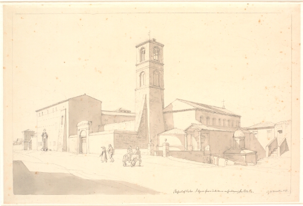 C.W. Eckersberg, Kirken S. Agnese fuori le Mura, Rom