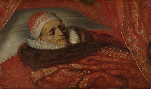 Adriaen Pietersz van de Venne, Stadhouder prins Maurits op zijn praalbed